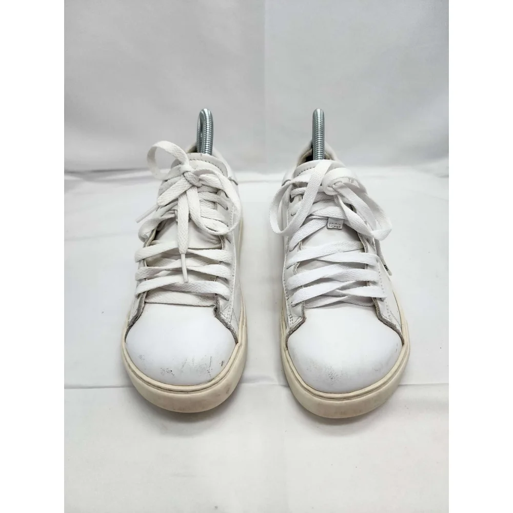 BIRKENSTOCK Low Top Leather Sneakers White Lace Up Size 39 S Used